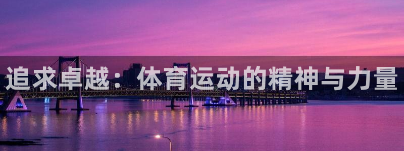 三亿体育登录：追求卓越：体育运动的精神与力量
